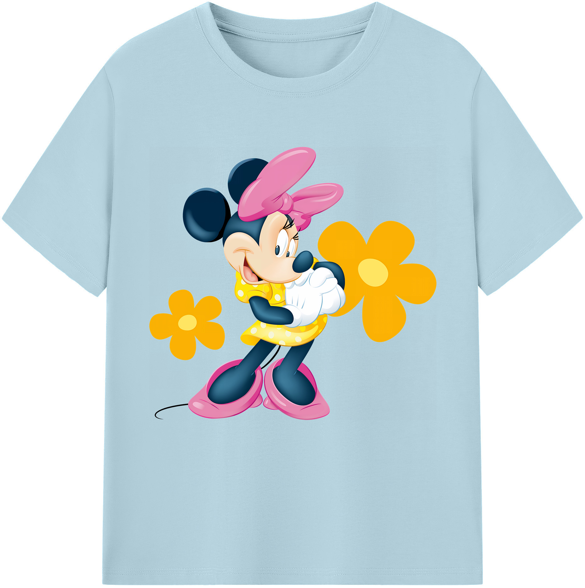 （画像用） ミッキーマウス Mickey Mouse 綿100％半袖Tシャツ（フロントプリント）